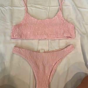 pink bathing suit